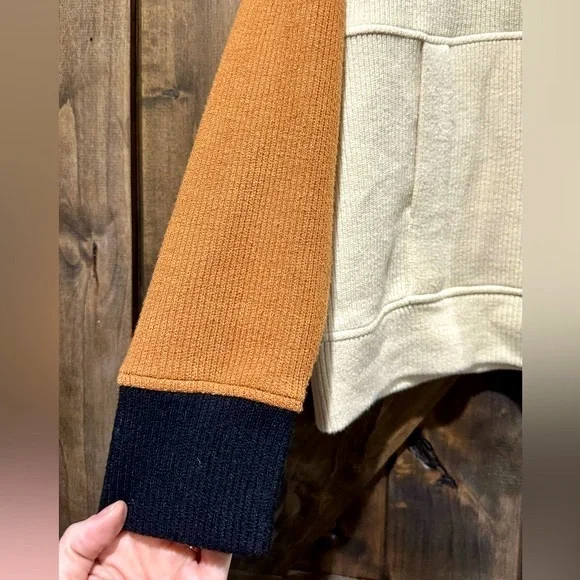 EUC Tru Lux Jeans Color Block Laced Neck Sweater Sz L - Picture 5 of 16